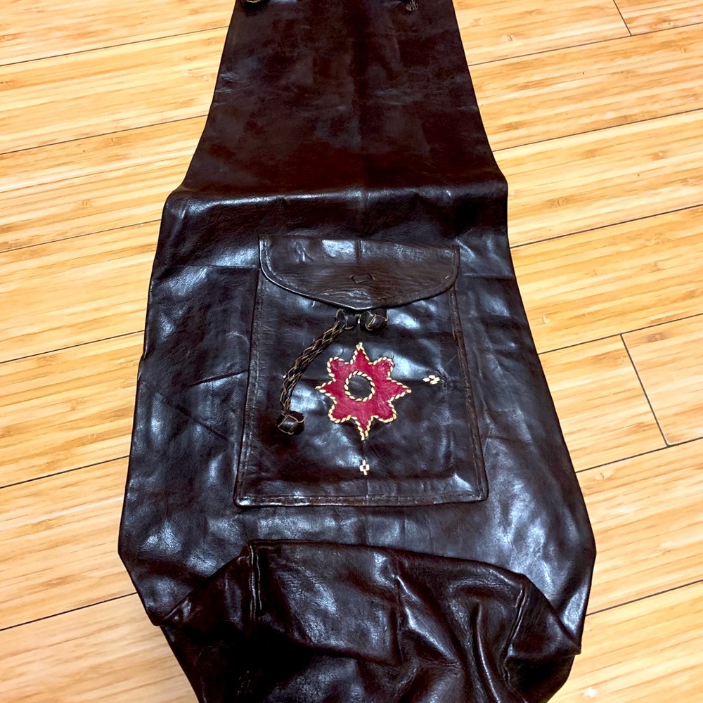 African Tuareg Camel Leather Duffle Style Bag